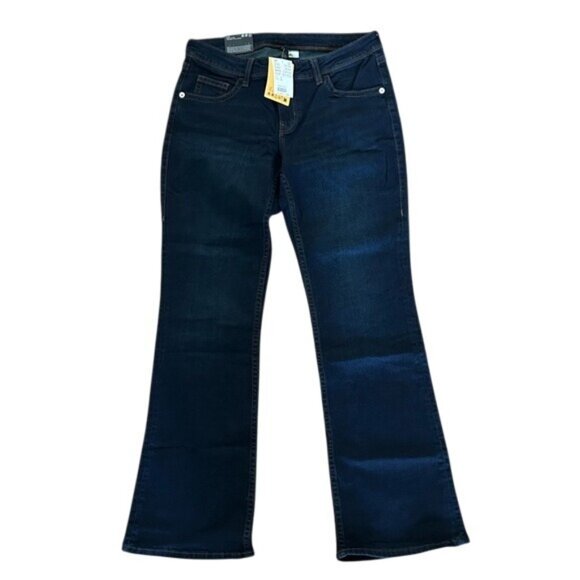 H&M Divided Flare Dark Wash Denim Jeans Sz 12 New with Tag - Picture 1 of 16